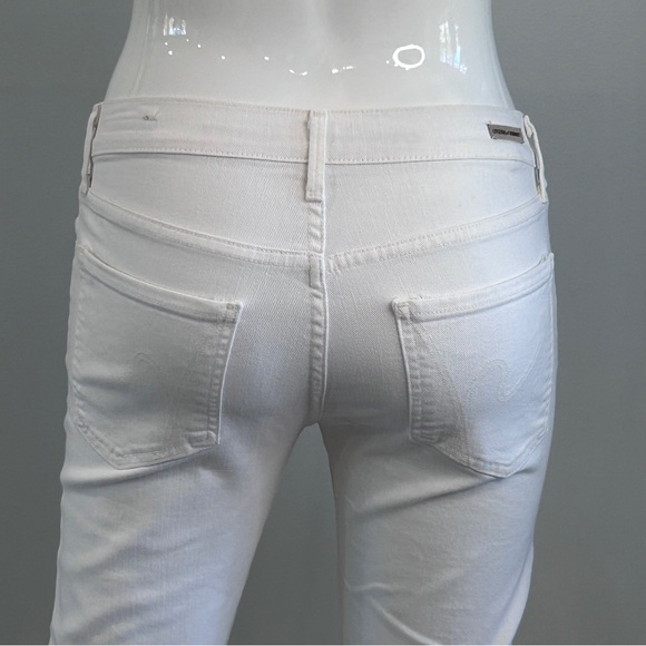 Citizens of Humanity 28 Medium Rise Crop Skinny White Jeans - Picture 6 of 15